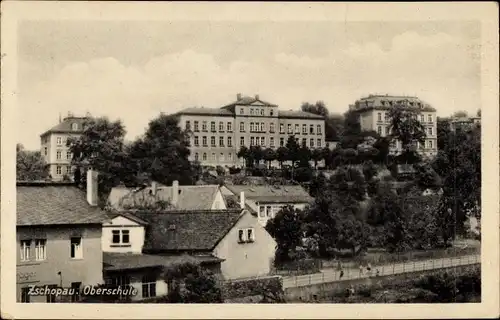 Ak Zschopau im Erzgebirge Sachsen, Oberschule