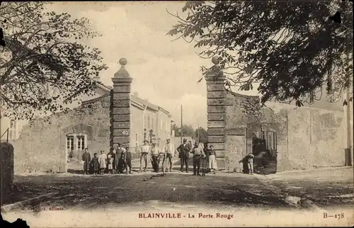 Ak Blainville Meurthe et Moselle, La Porte Rouge