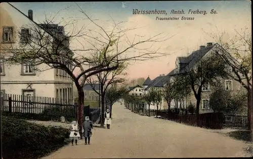 Ak Weißenborn im Erzgebirge, Amtsh. Freiberg, Frauensteiner Straße