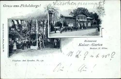 Ak Berlin Charlottenburg Pichelsberge, Restaurant Kaisergarten