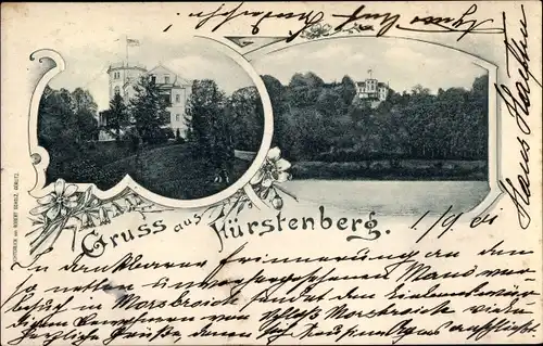 Ak Fürstenberg an der Havel, Teilansicht der Ortschaft
