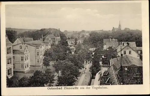 Ak Ostseebad Zinnowitz auf Usedom, Blick auf den Ort