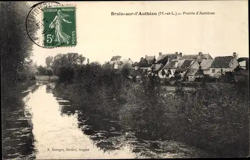 Ak Brain sur l'Authion Loire Authion Maine et Loire, Prairie d'Asnieres