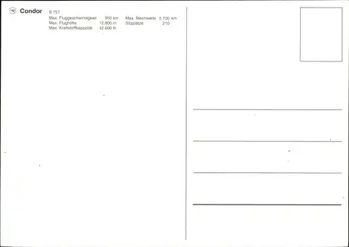 Ak Boeing B 757, Condor, Deutsches Passagierflugzeug