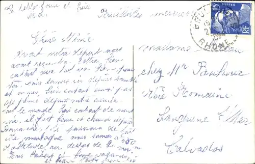 Ak Brullioles Rhône, Vu de la Pierre de Potju