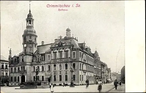 Ak Crimmitschau in Sachsen, Rathaus