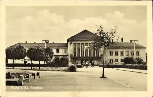 Ak Flöha Sachsen, Bahnhof