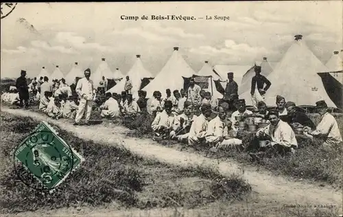 Ak Bois l'Eveque Meurthe et Moselle, Camp, La Soupe