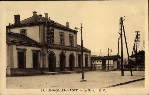 Ak Saint Nicolas de Port Meurthe et Moselle, La Gare