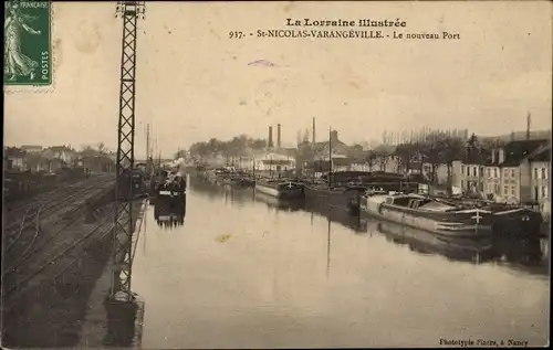 Ak Saint Nicolas Varangeville Meurthe et Moselle, Le nouveau Port