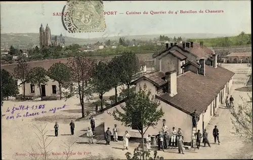 Ak Saint Nicolas de Port Meurthe et Moselle, Cuisines du Quartier du 4 Bataillon de Chasseurs