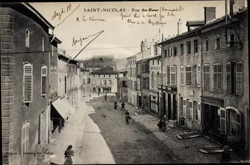 Ak Saint Nicolas Meurthe et Moselle, Rue du Four