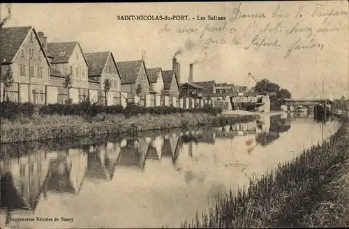 Ak Saint Nicolas du Port Meurthe et Moselle, Les Salines