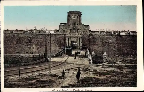 Ak Cádiz Andalusien, Puerta de Tierra