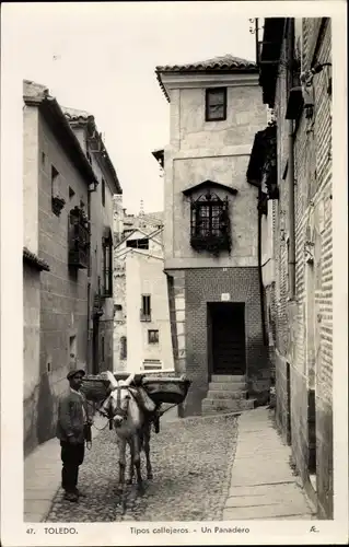 Ak Toledo Kastilien La Mancha Spanien, Tipos callejeros, Un Panadero
