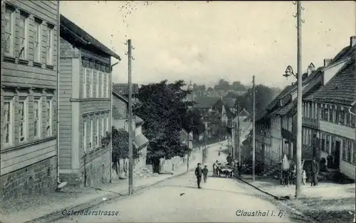 Ak Clausthal Zellerfeld, Blick in die Osteröderstraße