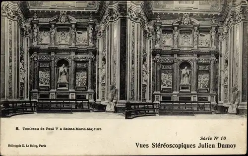 Stereo Ak Roma Rom Lazio, Tombeau de Paul V a Sainte Marie Majeure