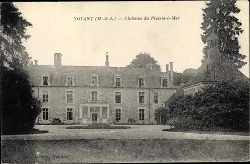 Ak Noyant Maine et Loire, Chateau du Plessis o Mer