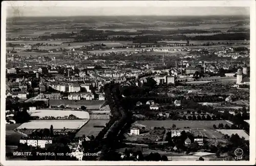 Ak Görlitz in der Lausitz, Fernblick von der Landeskrone