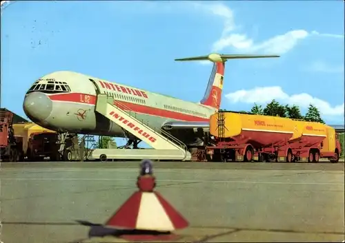 Ak Deutsches Passagierflugzeug, Iljuschin IL 62, Interflug, Turbinenluftstrahlverkehrsflugzeug