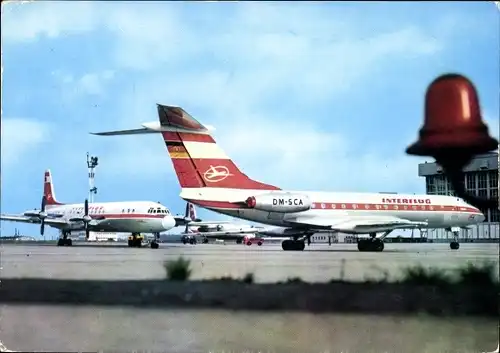 Ak Deutsches Passagierflugzeug, Tupolew Tu-134, Interflug, Turbinenluftstrahlverkehrsflugzeug,DM SCA