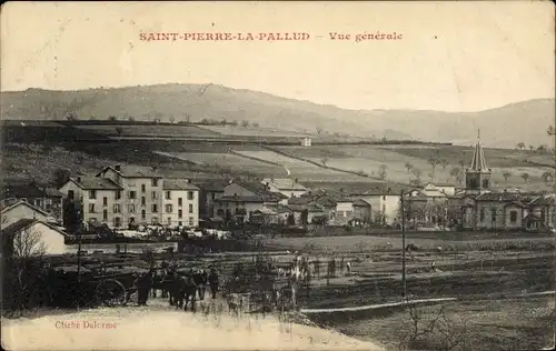Ak Saint Pierre la Pallud Rhône, Vue generale