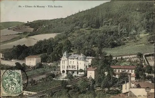 Ak Rhône Frankreich, Coteau de Moncey, Villa Ferriere