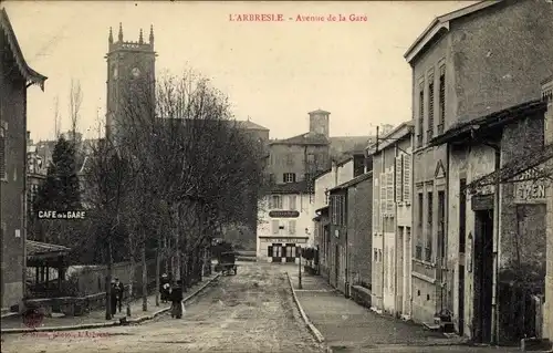 Ak L'Arbresle Rhône, Avenue de la Gare