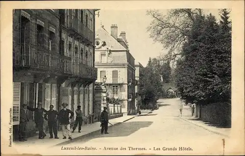 Ak Luxeuil les Bains Haute Saône, Avenue des Thermes, Les Grands Hotels