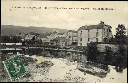Ak Melisey Haute Saône, Les bords de l'Ognon, Saint Barthelemy