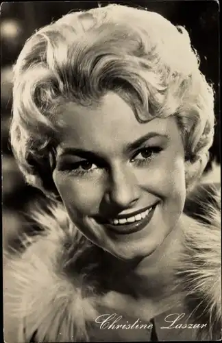 Ak Schauspielerin Christine Laszar, Portrait, DEFA Film, Weißes Blut