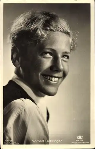 Ak Schauspieler Norbert Rohringer, Portrait