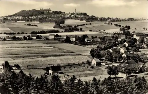 Ak Hohenfichte Leubsdorf in Sachsen, Blick zur Augustusburg, Fernsicht