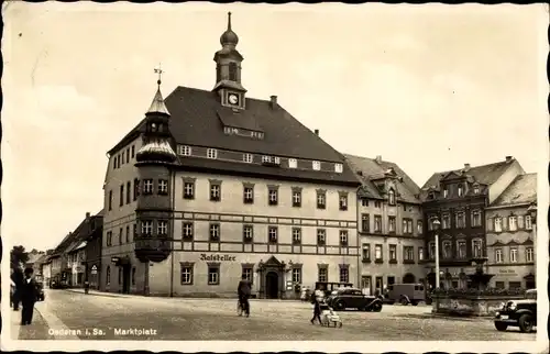 Ak Oederan Sachsen, Marktplatz, Ratskeller, Rathaus