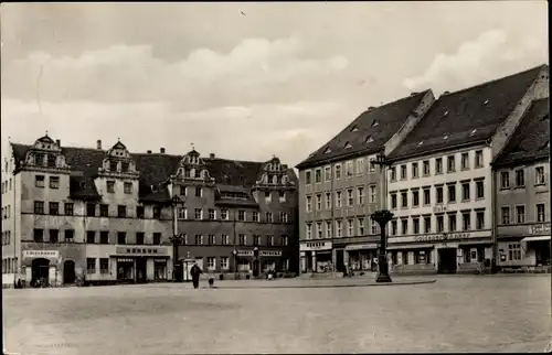 Ak Torgau an der Elbe Nordsachsen, Marktplatz, Konsum, Hotel Goldener Anker,