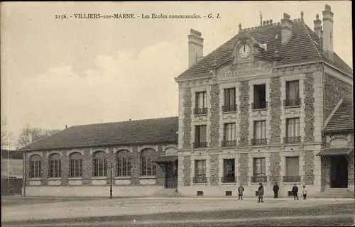 Ak Villiers sur Marne Val de Marne, Les Ecoles communales