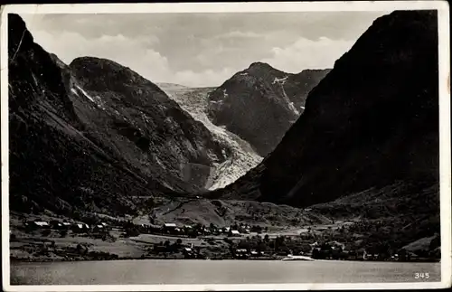 Ak Norwegen, Sundalgletscher im Maurangerfjord, Ortschaft