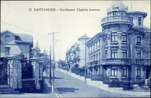 Ak Santander Kantabrien Spanien, Sardinero, Chalets nuevos