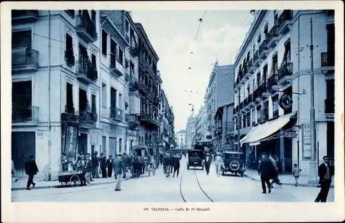 Ak Valencia Stadt Spanien, Calle de Pi y Margall