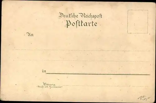 Litho Gera in Thüringen, Blick auf das Waldhaus, Saal