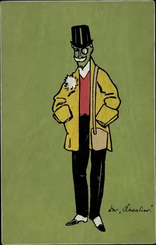 Künstler Ak Der Kavalier, eleganter Mann mit Zylinder