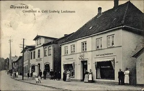 Ak Ahrensbök in Ostholstein, Konditorei und Café Ludwig Luckmann