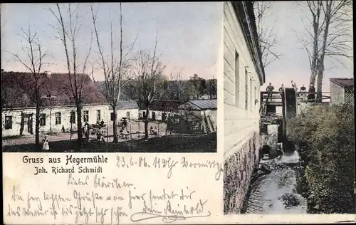 Ak Strausberg in Brandenburg, Hegermühle, Wassermühle