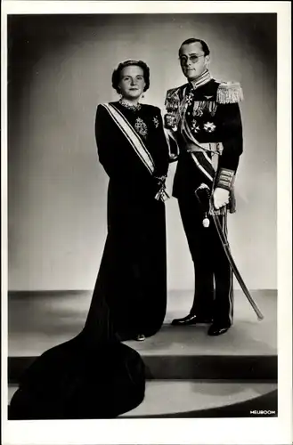 Ak Königin Juliana der Niederlande, Prinz Bernhard, Portrait