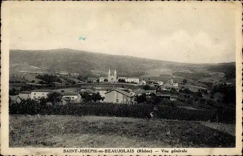 Ak Saint Joseph en Beaujolais Rhône, Vue generale