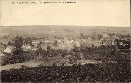 Ak Morey Haute Saône, Vue generale prise de la Chapelotte