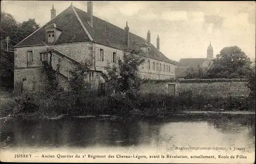 Ak Jussey Haute Saône, Ancien Quartier du 2 Regiment des Chevau Legers