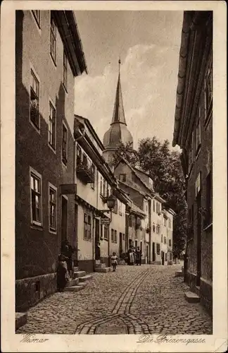 Ak Weimar in Thüringen, Blick in die Friedensgasse, Kinder