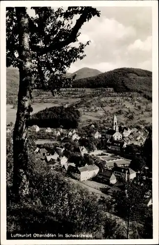 Ak Ottenhöfen Schwarzwald, Blick auf den Ort, Berge