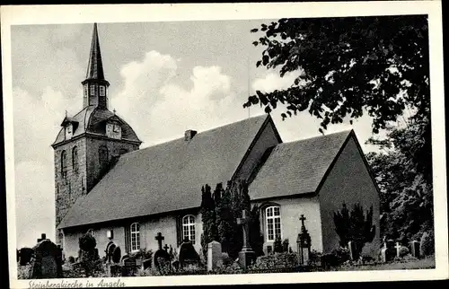 Ak Steinbergkirche in Angeln, Kirche